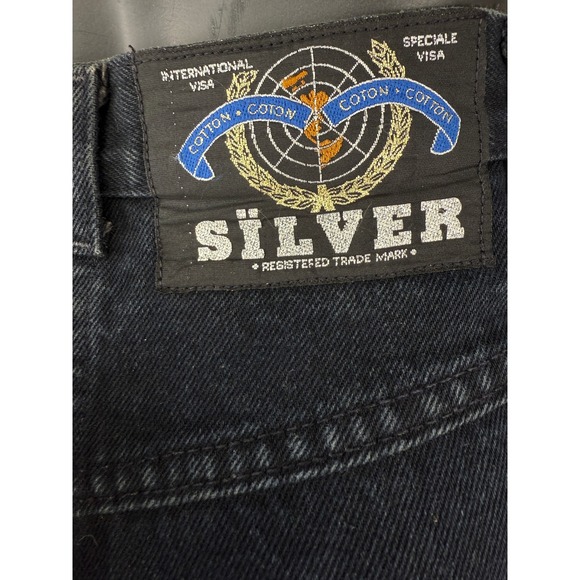 SILVER Dark Wash Denim Fringe Western Boho Skirt W 26 (See Measurements) - Picture 4 of 8